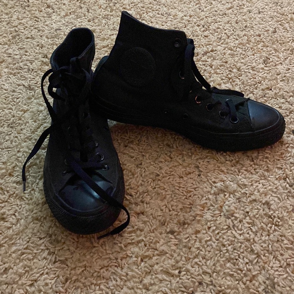COPY - Black high top Converse men’s 6.5 women’s 8.5